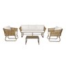 Kit Conjunto de Sofás 5 Lugares + Chaise de 1,60 Corda Náutica Alumínio Área Externa - 2