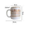 Caneca Xícara de Café Chá Leite Branca Dourado Golden Blend 240ml - 5