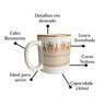 Caneca Xícara de Café Chá Leite Branca Dourado Golden Blend 240ml - 7