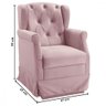 Poltrona de Balanço para Amamentação Ternura Corano Rosa Rosa - 5