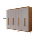 Ver imagem 3 de Guarda Roupa Casal Heros com 8 Portas e 4 Gavetas Moderna