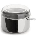 Ver imagem 2 de Açucareiro de Aço Inox 350g com Colher Tampa Porta Açucar Cozinha Casa Multiuso Temperos Chá Caf