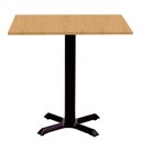 Ver imagem 1 de Mesa Ômega Ferro Preto 74 Cm (alt) Base em X Tampo Mdp Quadrado 80 Cm (larg) X 2,50 Cm (alt) Samba