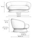 Ver imagem 4 de Sofá Curvo 2 Lugares 150cm Liz Corano Caramelo - Nexta Casa