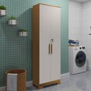 Ver imagem 2 de Armário Multiuso Prisma 2 Portas 100% Mdf Amêndoa/off White - Rio Doce