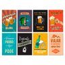 Kit 8 Placas Frases Bebidas Cerveja Churrasco 20x30 cm Mdf - 1