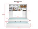 Ver imagem 2 de Jogo de Quarto Chiara 4 Peças - Roupeiro 2 Portas, Módulo Aéreo e Cama com Auxiliar - Phoenix