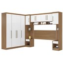 Ver imagem 1 de Roupeiro Modulado Casal Módena Composição 01 Amêndola Branco