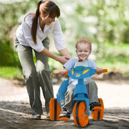 Triciclo Bandeirante Passeio e Pedal Velobaby G2 Motoca Azul - 7