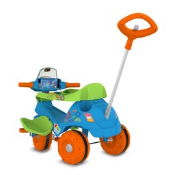 Triciclo Bandeirante Passeio e Pedal Velobaby G2 Motoca Azul - 3