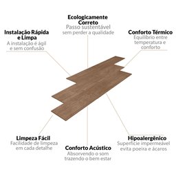 Piso Vinílico em Régua 17,78cm x 2mm x 1,21m Sofisticato Ruffino - 5