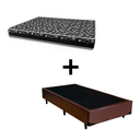 Ver imagem 1 de Cama Box Solteiro 88 Tecido Sintético Marrom com Colchão Belize - D33 Preto 57x88x188