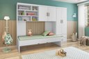 Ver imagem 1 de Quarto Chiara Roupeiro, Modulo Aéreo e Cama - Phoenix Baby