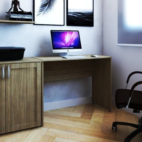 Escrivaninha Mesa Escritório 100% MDF 90CMX47CM 90cm Bege