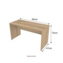 Ver imagem 3 de Escrivaninha Mesa Escritório 100% MDF 90CMX47CM 90cm Bege