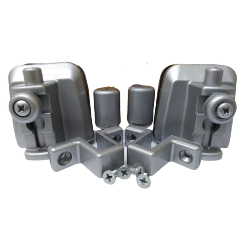 Kit 03 para Montagem de Janela de Correr 4 Folhas Cinza