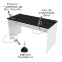 Ver imagem 4 de Escrivaninha Mesa Escritório 100% MDF 90CMX47CM 90cm Branca e Preto