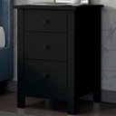 Ver imagem 1 de Kit 02 Mesas de Cabeceira 3 Gavetas 40 Cm Dm113 Preto Dtall