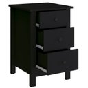 Ver imagem 3 de Kit 02 Mesas de Cabeceira 3 Gavetas 40 Cm Dm113 Preto Dtall