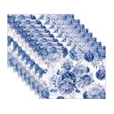 Ver imagem 1 de Kit Jogo Americano Rosas Azul - 8 Peças