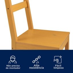 Mesa de Madeira Maciça com 2 Cadeiras Mandacaru Cabecasa MadeiraMadeira - 10
