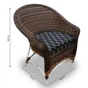 Ver imagem 2 de Conjunto de Poltronas Fibra Sintética Alumínio Berlim - 4 Poltronas + 1 Mesa Centro - Tecido Nautica