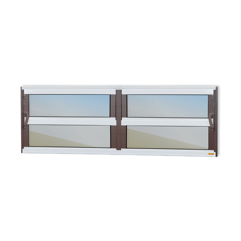 Basculante Alumínio 2 Seções 40 x 120 Elite V.Refl.Mix Corten Brimak