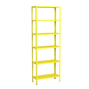 Estante Aço 6 Prateleiras Livros Cozinha Quarto Eaf013 Amarelo