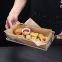 Ver imagem 3 de Kit 6 Cestos Servir Top Aramado Inox 26x14cm Porção Fritas
