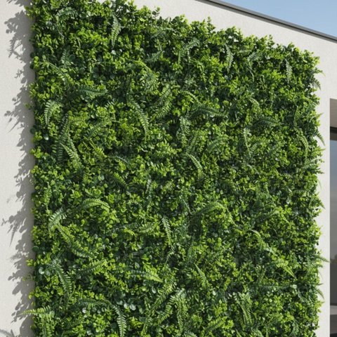 22 Quadros Artificiais Samambaia Eucalipto para Jardim Vertical Decorativo Cobertura Total Premium