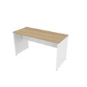 Ver imagem 2 de Escrivaninha Mesa Escritório 100% MDF 90CMX47CM 90cm Branca e Carvalho Mel Bege