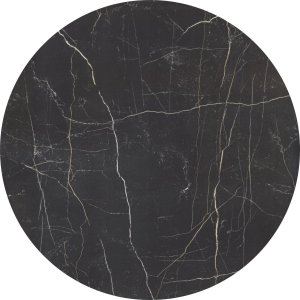 Tampo de Mármore Redondo 0,80m:nero Venato