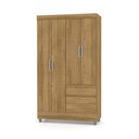 Ver imagem 1 de Guarda Roupa Solteiro 4 Portas 102 Cm Rio Plus Nature - Pallazio