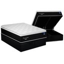 Ver imagem 1 de Cama Box Baú King: Colchão Molas Bonnel Plumatex Ensacadas Plumastar + Base Crc Suede Black (