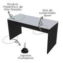 Ver imagem 4 de Escrivaninha Mesa Escritório 100% MDF 90CMX47CM 90cm Preto e Cinza Cristal