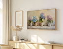 Ver imagem 1 de Quadro Decorativo N°147 160x90cm - Panorâmico Botânico - Hortênsia - Madeira Clara - Rollflex