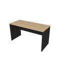 Ver imagem 2 de Escrivaninha Mesa Escritório 100% MDF 90CMX47CM 90cm Preto e Carvalho Mel Bege