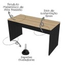 Ver imagem 4 de Escrivaninha Mesa Escritório 100% MDF 90CMX47CM 90cm Preto e Carvalho Mel Bege