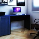 Ver imagem 1 de Escrivaninha 90cmx47cm 90cm Preto E Azul