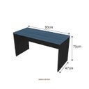 Ver imagem 3 de Escrivaninha 90cmx47cm 90cm Preto E Azul