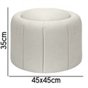 Ver imagem 2 de Kit Poltrona Decorativa Orgânica Flora Base Giratória com Puff Bouclê - Sofa Store:bouclê Bege Marfi