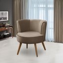 Ver imagem 4 de Poltrona para Sala Decorativa Bela Suede Cappuccino Rover & Beato