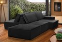Ver imagem 1 de Sofá Ilha 7 Lugares Isadora Suede Preto Adonai Estofados