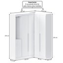 Ver imagem 4 de Guarda-Roupa Casal Modulado Andorra 5 Portas 4 Gavetas Branco - Pnr Móveis