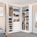 Ver imagem 1 de Guarda-Roupa Casal Modulado Andorra 5 Portas 4 Gavetas Branco - Pnr Móveis