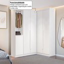 Ver imagem 5 de Guarda-Roupa Casal Modulado Andorra 5 Portas 4 Gavetas Branco - Pnr Móveis