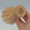 Ver imagem 3 de Castiçal Decorativo de Cerâmica Estilo Madeira 14x9x9cm Porta Vela Mesa Jantar