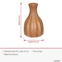 Ver imagem 6 de Castiçal Decorativo de Cerâmica Estilo Madeira 14x9x9cm Porta Vela Mesa Jantar