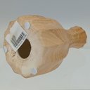 Ver imagem 2 de Castiçal Decorativo de Cerâmica Estilo Madeira 14x9x9cm Porta Vela Mesa Jantar