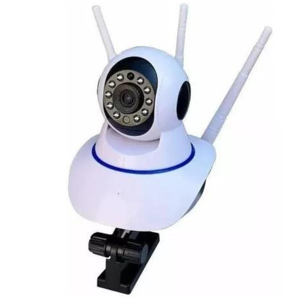 Câmera Ip sem Fio 360° 3 Antenas Hd Wifi Visão Noturna Alarme - 3